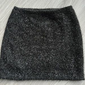 Fuzzy Shiny Mini Skirt